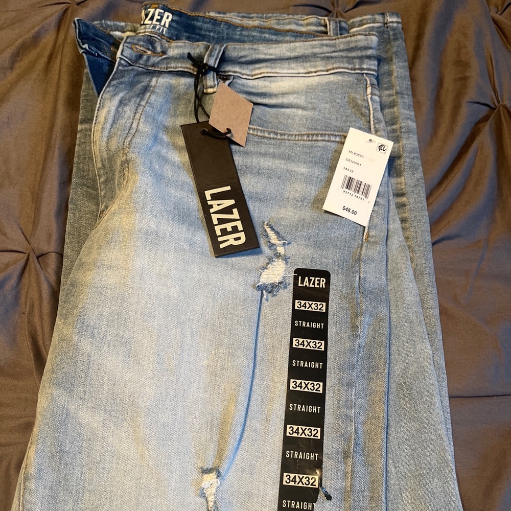 lazer straight fit jeans 34 x32 brand new with tags